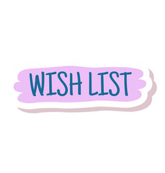 Wish List Sticker Cute Planner Color Label