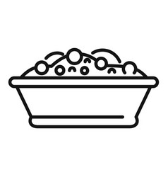 Bowl Of Cereal Line Art Icon