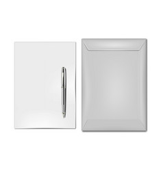 Envelope Blank White Paper Sheet And Ballpoint