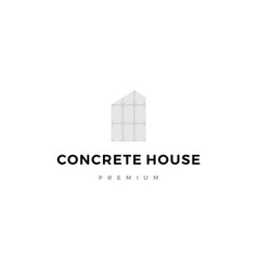 Exposed Concrete House Logo Icon