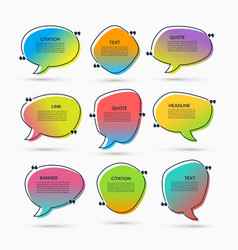 Set Speech Bubbles Text Frames Quote Boxes