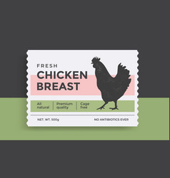 Chicken Meat Vintage Label For Poultry Packaging