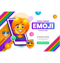 Cool Funny Emoji Background Template