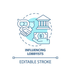 Influencing Lobbyists Concept Icon