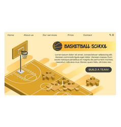 Isometric Basketball Court Landing Website