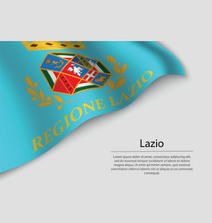 Wave Flag Of Lazio Is A Region Of Italy