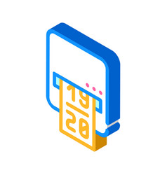 Label Printer Device Isometric Icon