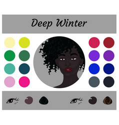 Seasonal Color Analysis Palette For Deep Winter