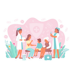 Child Health Care Flat Concept