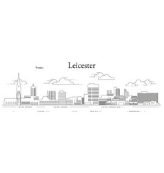 Leicester Cityscape Line Art