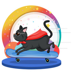 Super Hero Cat Cartoon Character