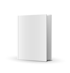 Blank Book Cover Over White