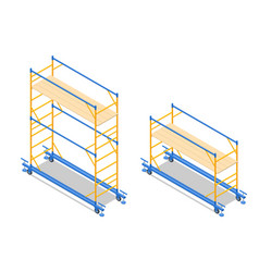 Isometric Scaffolding Frame Labor Risks