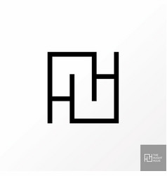 Letter Hh Or Double H Sans Serif Line Font Wondow