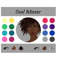 Seasonal Color Analysis Palette For Cool Winter