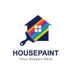 House Paint Flat Style Logo