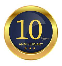 Luxurious 10-year Anniversary Badge Design