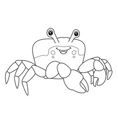 Red Jamaican Crab Coloring Isolated Page For Kids