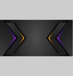 Abstract Black Arrows With Orange Purple Neon