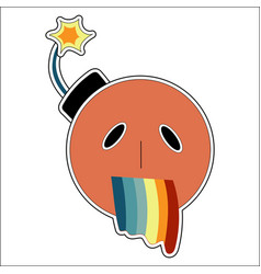 Emoji Bomb With Emotion On Faces Orangerainbow