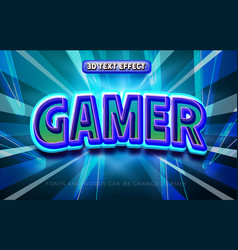 Gamer Blue 3d Editable Text Effect Style