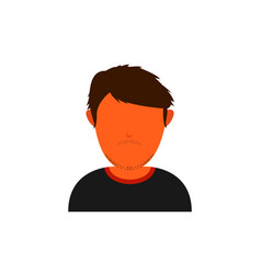 Orange Skin Avatar With Messy Shaggy Hair