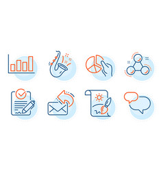 Share Mail Chat Message And Rfp Icons Set