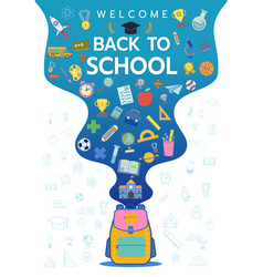 Back To School Banner Concept With Icon Of