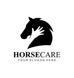 Horse Care Flat Style Logo