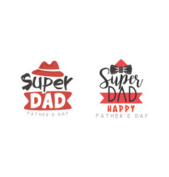 Super Dad Logo Design Collection Happy Fathers