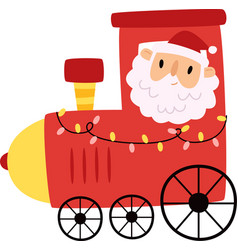 Santa Claus Driving Railroad Train