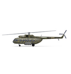 3d White Clear Civilian Or Military Helicopter