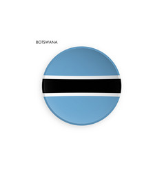 Botswana Flag Icon In Modern Neomorphism Style