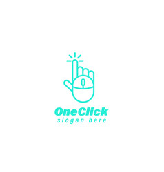 Hand One Click Icon Logo