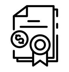 Investor Diploma Icon Outline Style