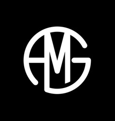 Letter Amg Circle Line Logo Design