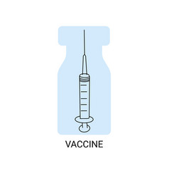 Vaccine Bottle And Syringe Icon Isolated