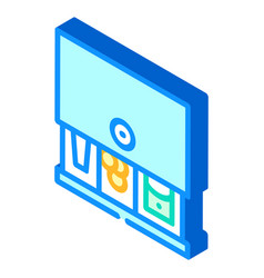 Cash Drawer Isometric Icon