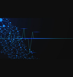 Healthcare Heart With Cardio Pulse And Molecules