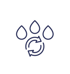 Reuse Water Line Icon On White