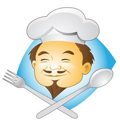 Smiling Chef With Cutlery