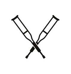 Two Crossed Crutches Icon Design