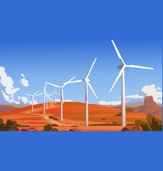 Wind Farm In The Desert