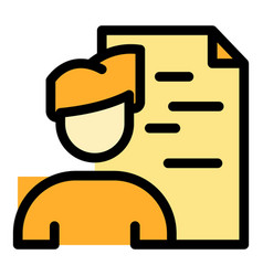 Colleague Cv Icon Flat