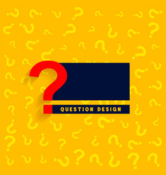 Question Mark Sign Pattern Yellow Background For