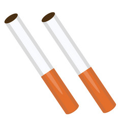 Unhealthy Cigarettes On A White Background