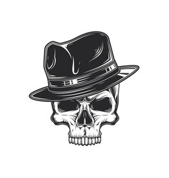 Vintage Of A Skeleton In A Hat