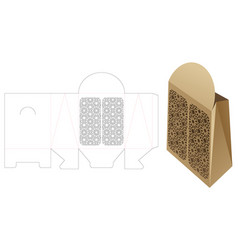 Flip Bag With Arabic Pattern Die Cut Template