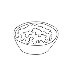 Homemade Cheese Continuous Line Drawing One Line