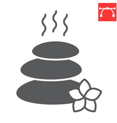 Hot Stone Massage Glyph Icon